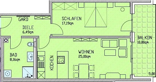 Grundriss WE16